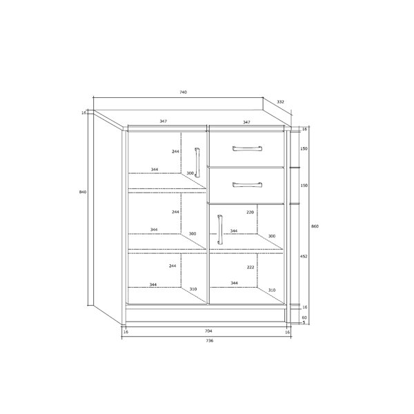 dCor design 86cm Aufbewahrungsschrank Elias | Wayfair.de